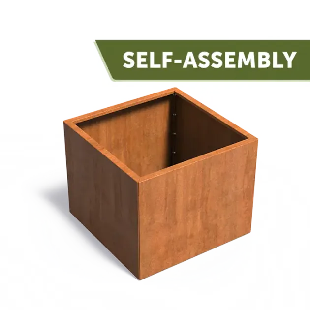 Plantenbak Carrez Connect zonder bodem cortenstaal 100x100x80 cm