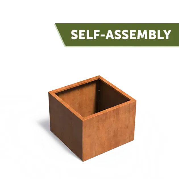 Plantenbak Carrez Connect zonder bodem cortenstaal 80x80x60 cm