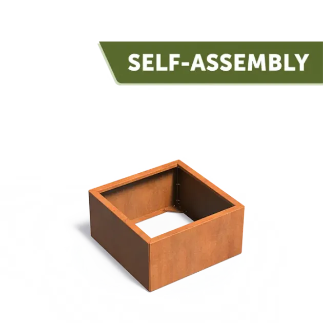 Plantenbak Carrez Connect zonder bodem cortenstaal 80x80x40 cm