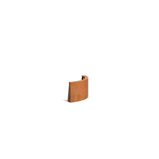 Keerwand buitenbocht Cortenstaal 2 mm 50x50x30 cm