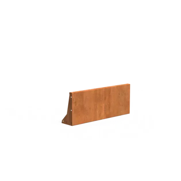 Keerwand recht Cortenstaal 3 mm 100x40 cm