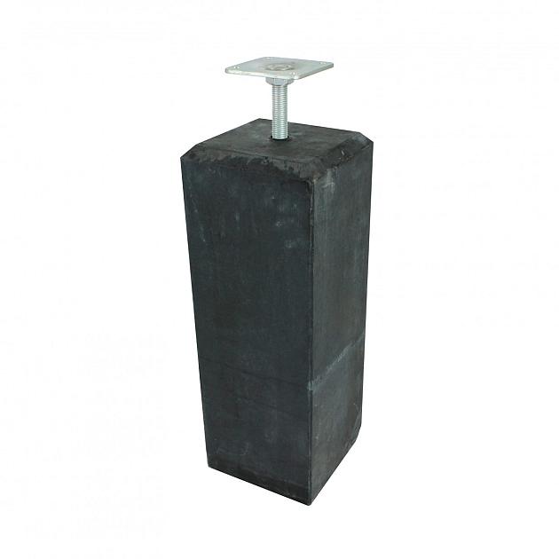 Betonpoer de Luxe 18x18x50 cm, Antraciet incl. verstelbare plaat M20