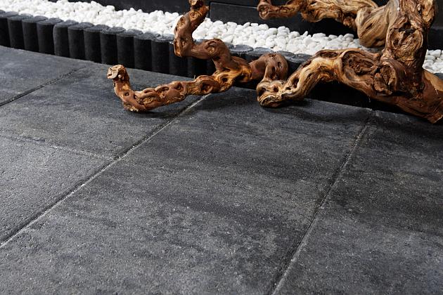 Straksteen 20x30x5 cm Grijs/Zwart