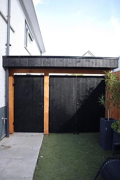 36887 jwoods vuren triple profiel plank 2 2x14x400 cm zwart gespoten 427962