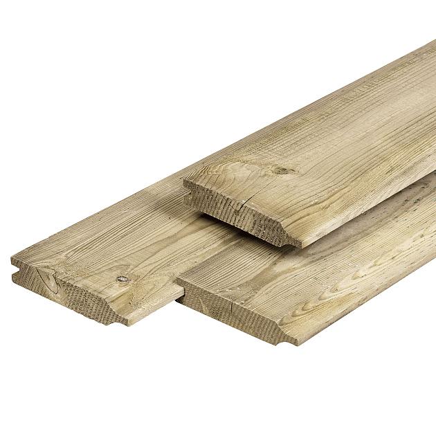 Grenen dubbel rabat 2,8x14x420 cm