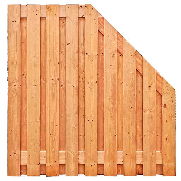 JWOODS Tuinscherm Red Wood 19-planks afbouw links 180/90x180 cm Geschaafd