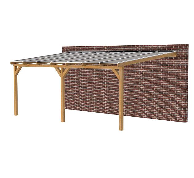 JWOODS Douglas DHZ Veranda polycarbonaat 806x350cm,aanbouw