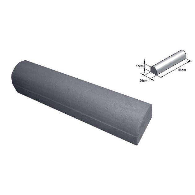 Stootband 20x17x85 cm 2 kanten recht Antraciet