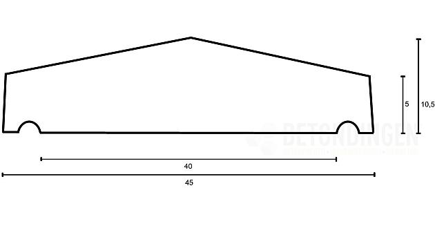 muurafdekb 45x100 zwart beton