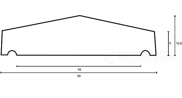 muurafdekb 50x100 zwart beton