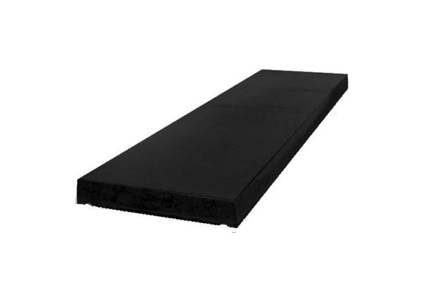 muurafdekb vlak 35x100x5 zwart gecoat