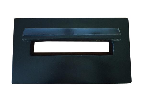 brievenbusplaat 24x43x4,5 zwart gecoat