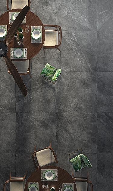 Restpartij Edam: ca. 6,4 m² GeoCeramica® Groove 80x80x4 cm Graphite