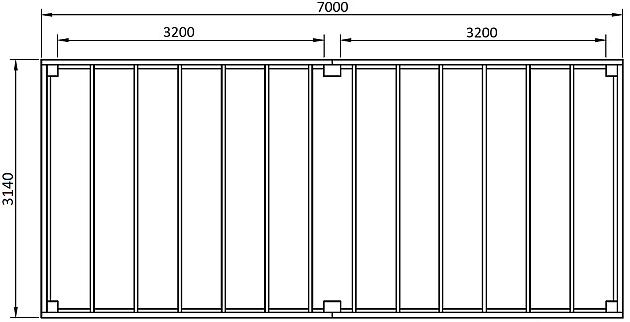 JWOODS Buitenverblijf XL Modern 700x314 cm