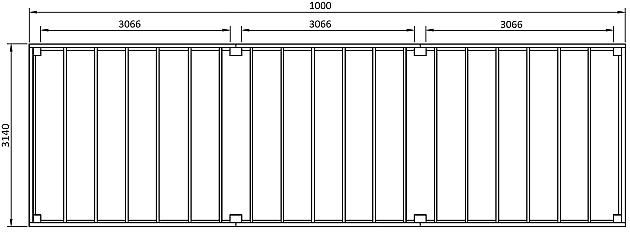 JWOODS Buitenverblijf XL Modern 1000x314 cm