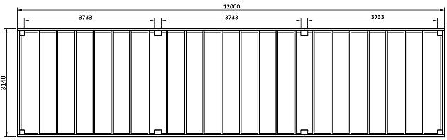JWOODS Buitenverblijf XL Modern 1200x314 cm