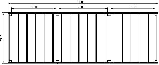 JWOODS Buitenverblijf XL Modern 900x354 cm