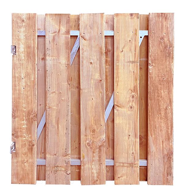 Red Wood Tuindeur Geschaafd op stalen frame 100x90 cm