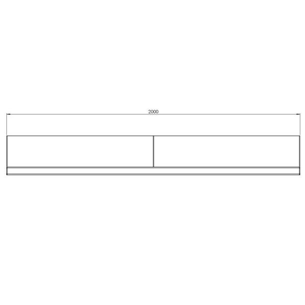 Cortenstaal keerwand recht 200x20x50 cm