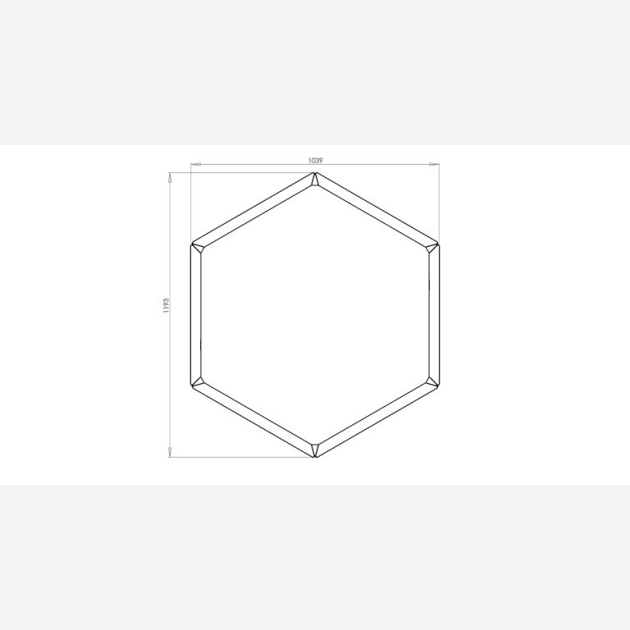 Cortenstaal zeshoekige plantenbak Denver 60, 119,3x103,9x80 cm
