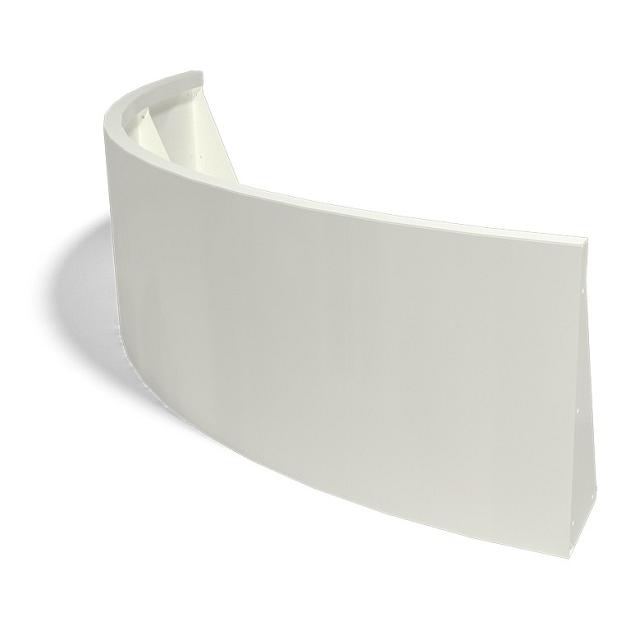 Gepoedercoat staal keerwand buitenbocht 150x150x50 cm antraciet grijs