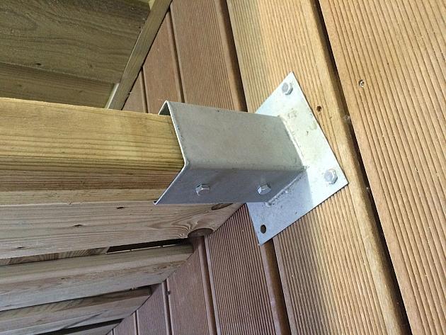 Vloerpaalhouder verzinkt 12 x 12 cm.