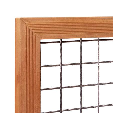 Hardhouten Gaaspaneel 90x180 cm Verzinkt betonijzer maas 7x7 cm draad ø 5 mm