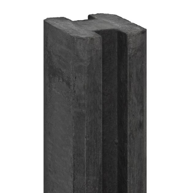 Sleufpaal tussenmodel met kabeldoorvoer tbv motiefplaten antraciet 11,5x11,5x280 cm