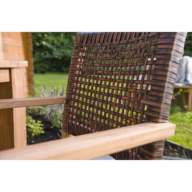 Tuinstoel Madiun (set van twee stuks) onbehandeld teak 57x48x90 cm