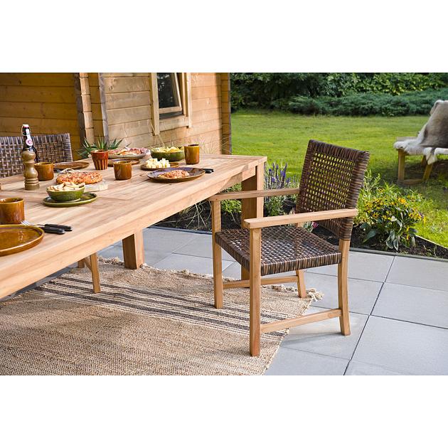 Tuinstoel Madiun (set van twee stuks) onbehandeld teak 57x48x90 cm