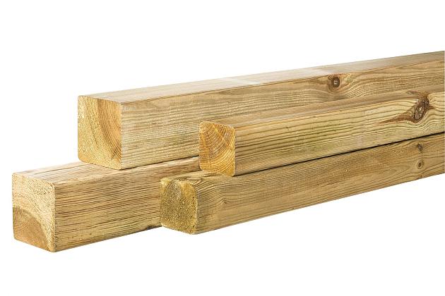 Grenen Geschaafde Paal 6,8x6,8x270 cm