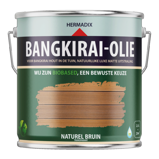 Bangkirai-olie Naturel Bruin 2500 ml
