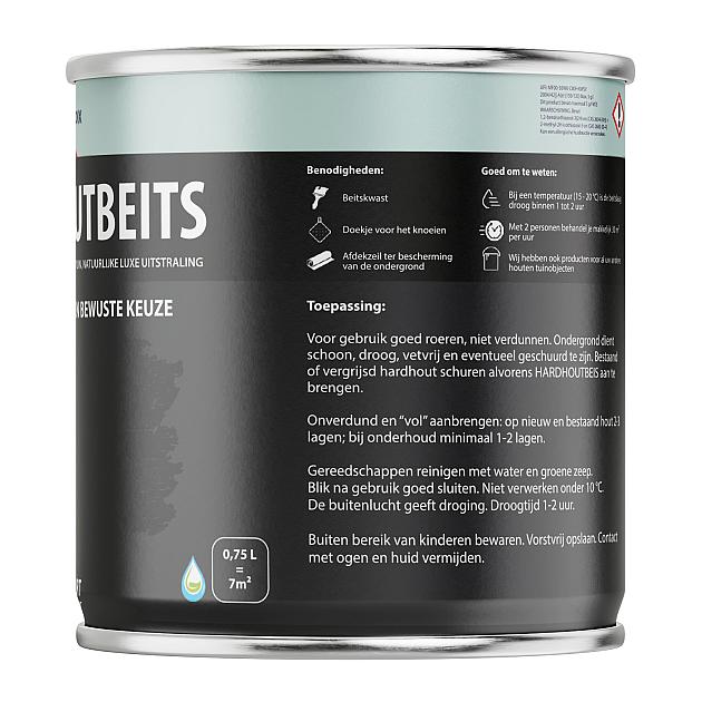 Hardhoutbeits Zwart Transparant - 750 ml