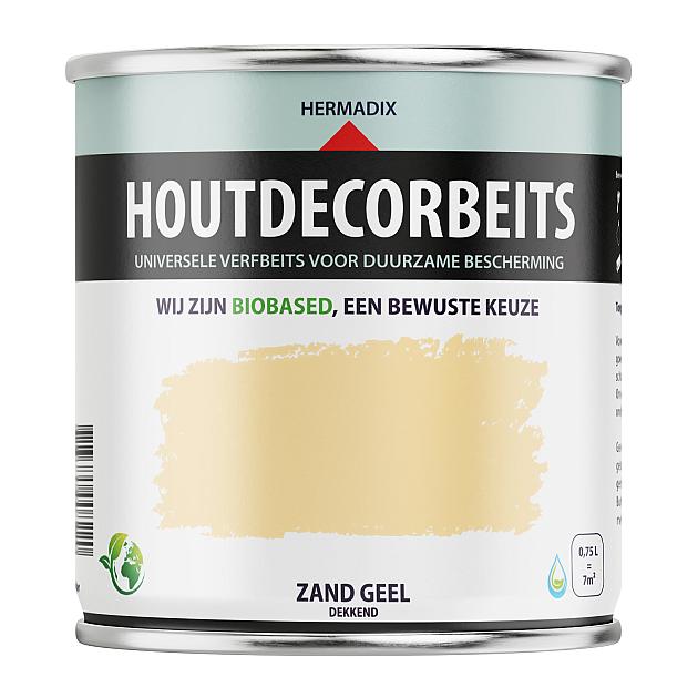 Houtdecorbeits Dekkend Zandgeel - 750 ml