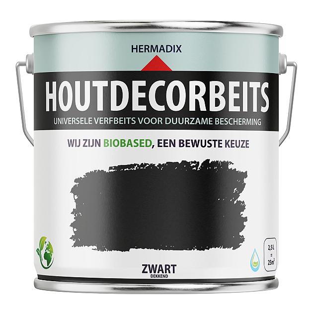 Houtdecorbeits Dekkend Zwart - 2500 ml