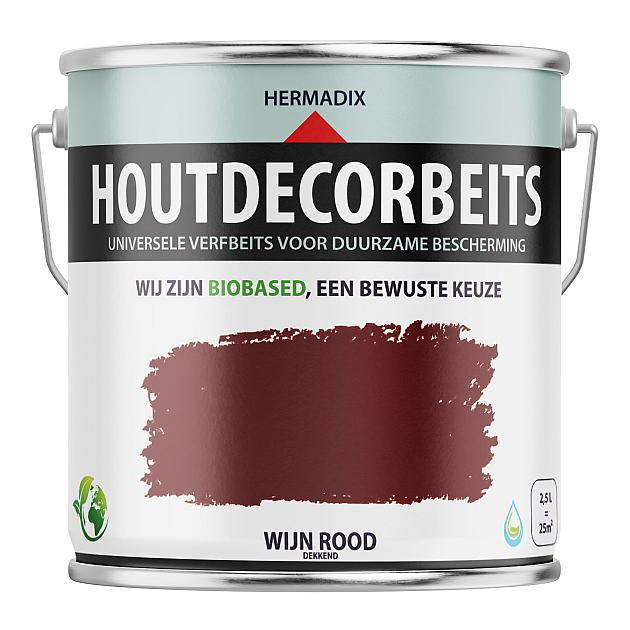 Houtdecorbeits Dekkend Wijnrood - 2500 ml