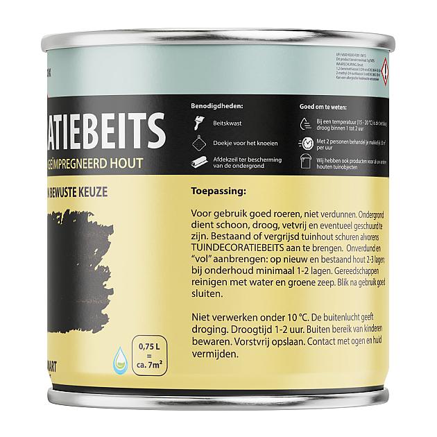 Tuindecoratiebeits Nero Zwart Transparant  - 750 ml