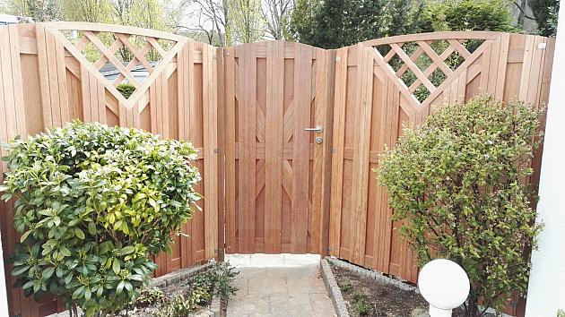 Hardhouten Tuindeur Toog Verticaal 100x165/180 cm cm houten frame