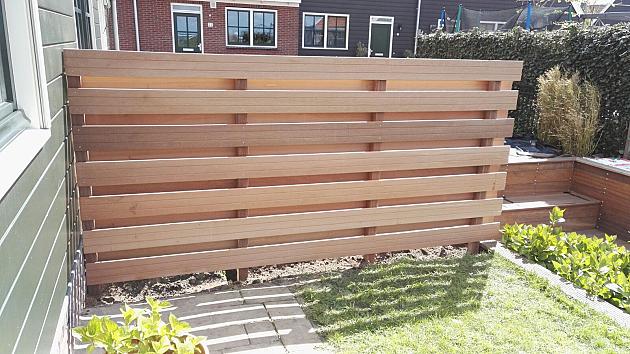 Hardhouten Geschaafde Schuttingplank 1,5x14,5 cm met V-groeven