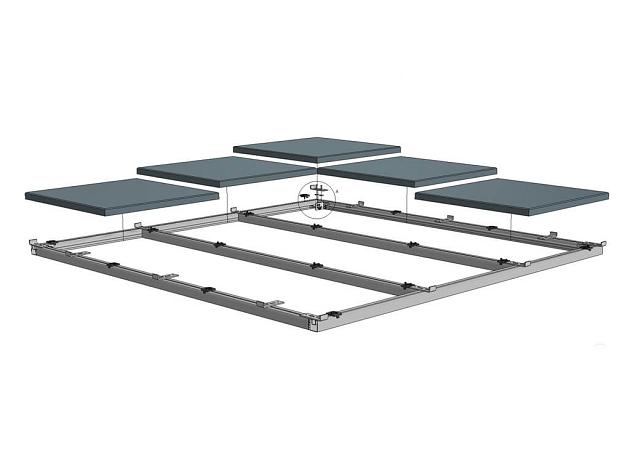 TOS Tegelkruis incl. verzonken bout + moer