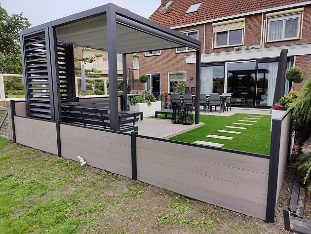 Fortis Flex shutter paneel kantelbaar aluminium 1,5 m. x 2,2 m. (bxh)