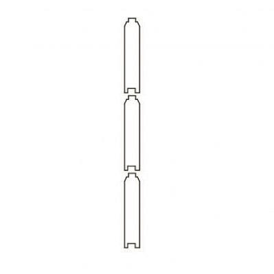 JWOODS Wand Modern 201 tot 300 cm - Blokhutprofiel naturel