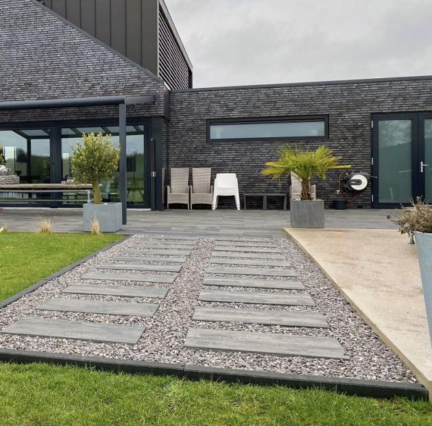 H2O Comfort Square 40x80x5 cm Nero/Grey