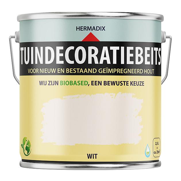 Tuindecoratiebeits Wit Dekkend 2500 ml