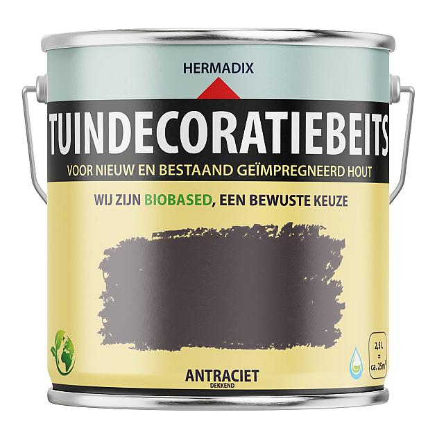 Tuindecoratiebeits Antraciet Dekkend 2500 ml
