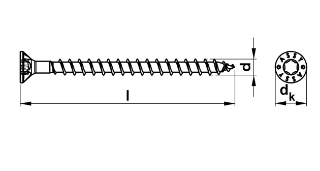 Wurth spaanplaatschroef verzinkt 3,5X30/24 assy 3.0