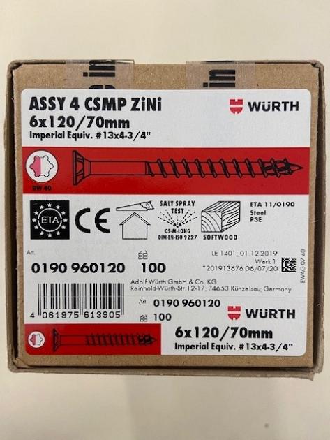 ASSY 4 CSMP ZiNi st zn-ni DD vzk freesholte RW 6X120/70