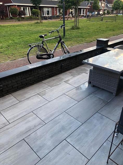 Outletpartij Actietegel keramiek op beton 40x80x4 cm Ruby Silver