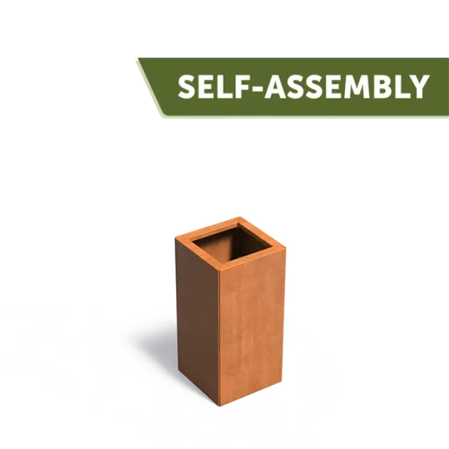 Plantenbak Carrez Connect zonder bodem cortenstaal 40x40x80 cm