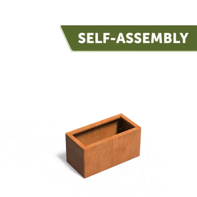 Plantenbak Carrez Connect zonder bodem cortenstaal 80x40x40 cm